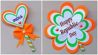 Republic Day card making easy / DIY Republic Day greeting card / Republic Day card ideas 2021 screenshot 3