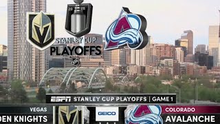 Golden Knights vs Avalanche Game 1 NHL On ESPN Intro/Theme 2026 NHL Playoffs 