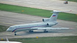 Tu154 take off instantly. I have never seen such a short run.