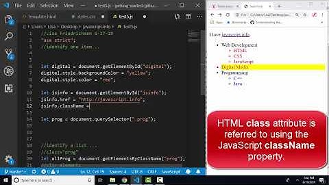 javascript.info The Modern JavaScript Tutorial Part 2: 1.5 Node properties