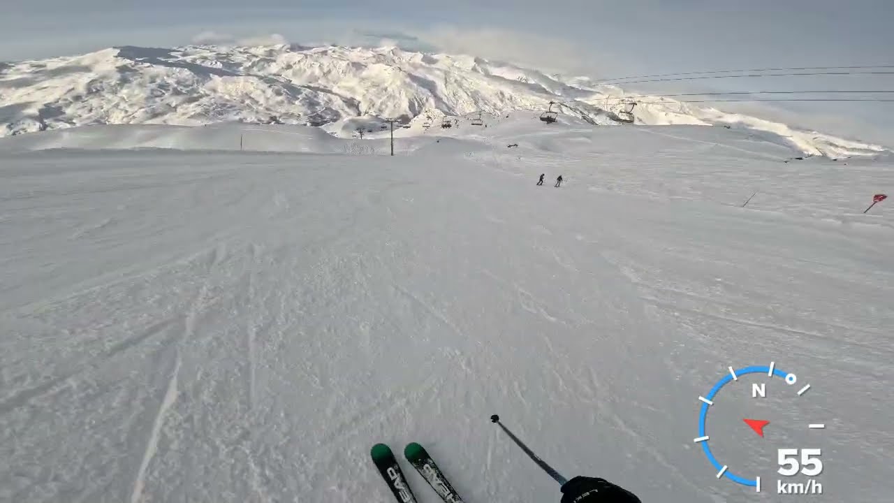 Skiing red piste Becca in Saint-Martin-de-Belleville, Les 3 Vallées