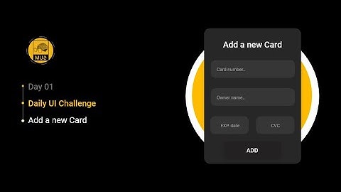 Daily UI Challenge - Day 01 - Add a new Payment Card