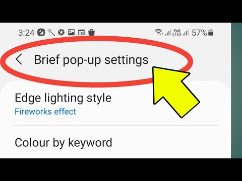 Brief Pop-up Settings | Samsung Mobile