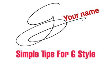 Signature tutorial | Simple tips for G signature | Anup Calligraphy