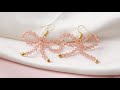 DoreenBeads Jewelry Making Tutorial - How to Make Pink Bowknot Beaded Earrings.