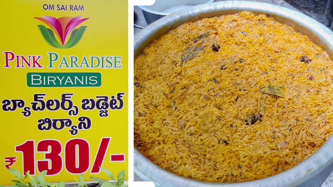 Bachelors BUDGET BIRYANI Rs 130 | Pink Paradise | 15+Varieties of Non Veg Curries | Non Veg Heaven | Street Food Zone