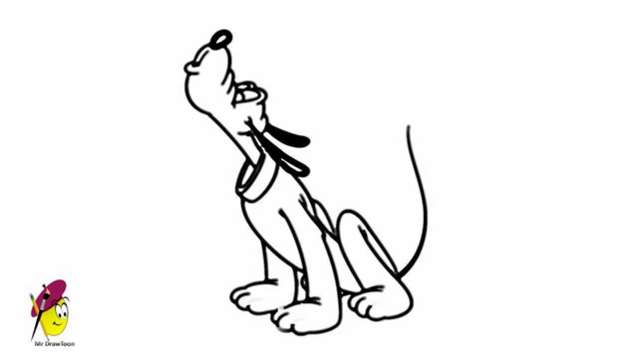 Download Pluto - howling dog how to draw pluto from mickey mouse Series - how to draw a dog - YouTube