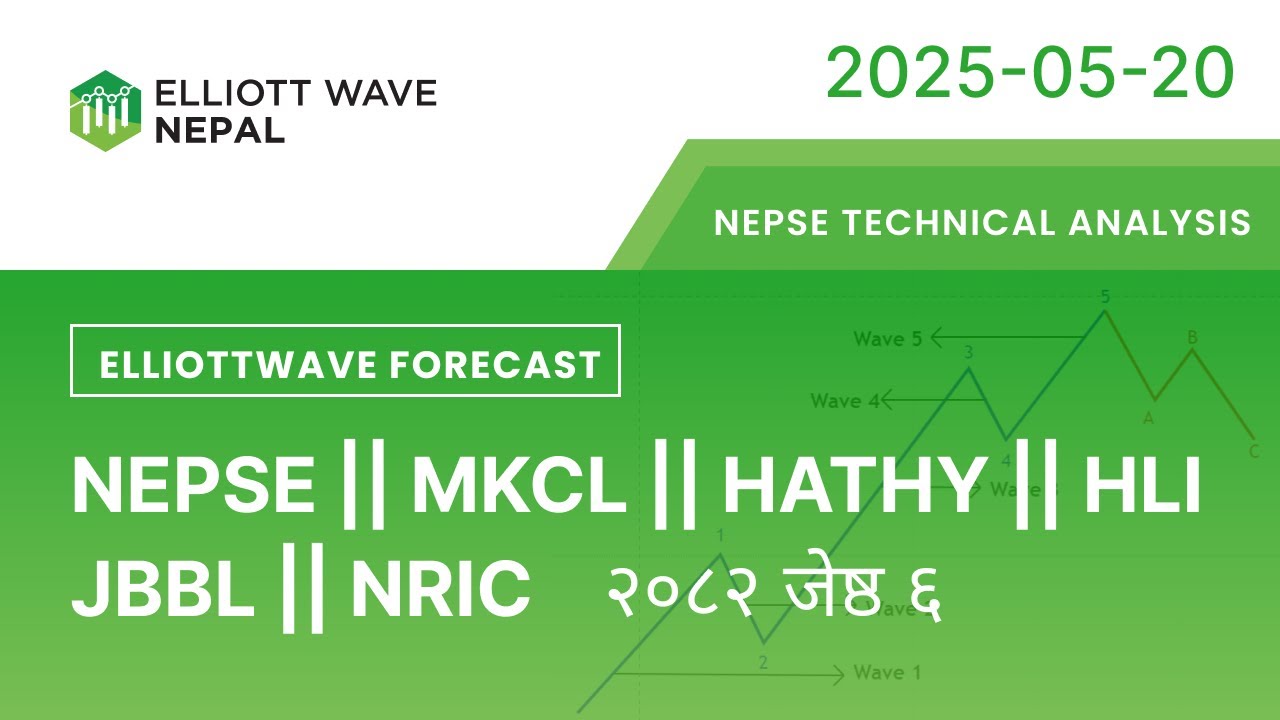 NEPSE || Technical Analysis || Elliott Wave Nepal || NRIC || MKCL || HATHY | HLI || JBBL Episode_79