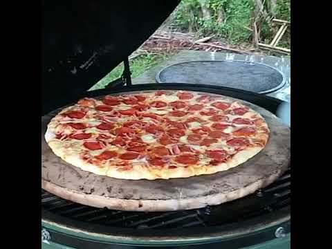 Coal Fired Pepperoni Pizza on the Big Green Egg #SHORTS