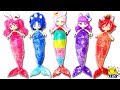 プリキュアがキラキラ人魚姫に変身❤︎アンパンマン おもちゃのねんどで手作り衣装♪まるでプリンセス⁉︎お姫様みたい❤︎Mermaid princess play doh たまごMammy