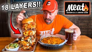 ~1,000 People Failed This 'Boss Logg' Meat BBQ Carnivore Sandwich Challenge in Lansing!!