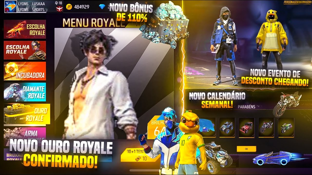 ATUALIZAÇÃO FREE FIRE AGOSTO 2023, OURO ROYALE, NOVO CODIGUIN - MUDANÇAS NA  ATUALIZAÇÃO FF 