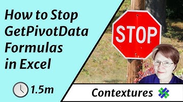 How to Stop Link to Pivot Table Creates GETPIVOTDATA Formula