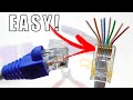How to Wire Up Ethernet Plugs the EASY WAY! (Cat5e / Cat6 RJ45 Pass Through Connectors)