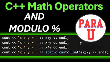 Simple C++ Math Operators and Modulo% Tutorial
