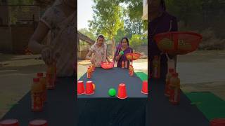 Amazing small boll roll win cold drinks 🥤 funny challenge ✅#shots #game