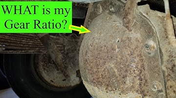 HOW TO: Determine Rear Axle Ratio - without opening diff or tag/IDs