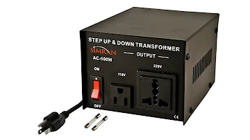 Here i demonstrate a Step up transformer that coverts 110 to to 220 VAC. This transformer will be used in a up-coming video converting a Grizzly G4000 metal lathe motor to a VFD 3-phase motor. The motor and controller is also demonstrate in this video. www.simran-usa.com Simran AC-500 https://www.amazon.com/Simran-AC-500-... This CE Certified 500 Watt Heavy-Duty Continuous Use Voltage Converter Transformer Can Be Used In Both 110V/120V Countries and 220V/240V Countries With 50Hz / 60Hz Step Up 110V/120V To 220V/240V Or Step Down 220V/240V To 110V/120V (Switch Is On The Back Of The Unit) Two Outlets On Front Of The Unit For Each Voltage 110V and 220V. On/Off Power Switch With Indicator Lamp; Wired With A Grounded USA Plug The 220V Outlet Has A USA Patented Universal Output Socket That Will Accept All Types Of Plugs except The Big South African Plug Fuse Protected - 2 Spare Fuses And A Grounded European Shucko Plug Adapter Included For Use In Europe and Asia. " CE" Certified