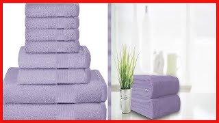 Elvana Home 8 Piece Towel Set 100% Ring Spun Cotton, 2 Bath Towels 27x54, 2 Hand Towels