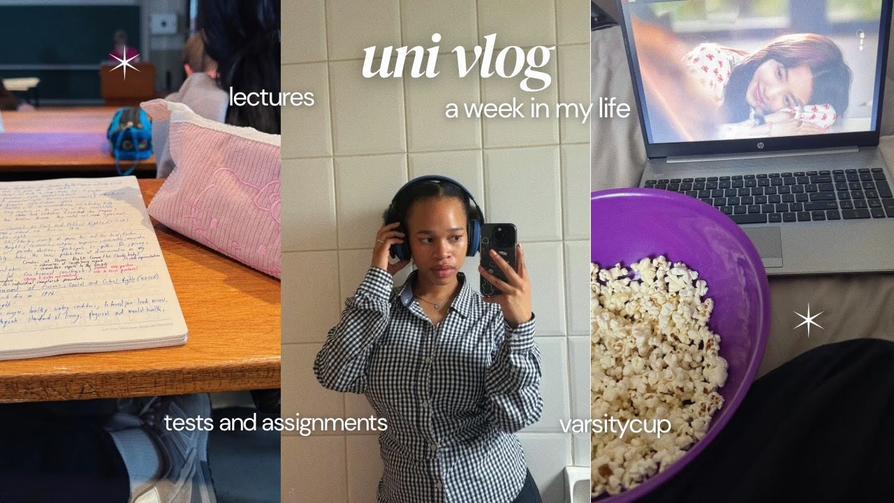 uni vlog 𖦹₊ ⊹ : a week in my life, lectures, varsity cup, studying ...