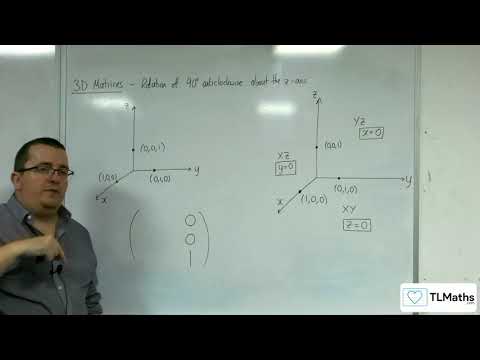 Video A-Level Further Maths: C3-23 3D Matrices: Rotation of... - youtube