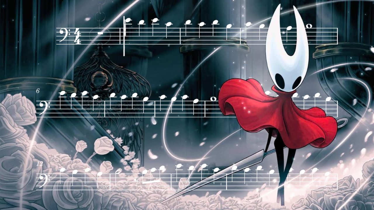 EASY Cello Sheet Music PLAY ALONG - Hollow Knight Silksong - Menu Music