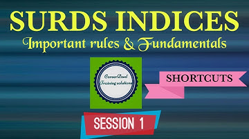 Session 1| Surds and Indices | Problems on Surds and Indices | Simplification Tricks| careerdeed