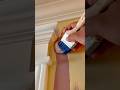 Interior Detail Painting Process Precision Brushwork on Wall Columns and Molding #shorts