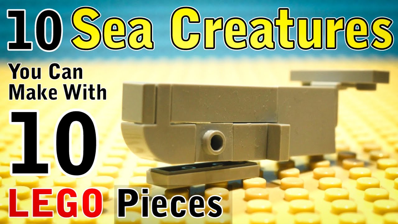 10 Sea Creatures You Can Make With 10 Lego Pieces (Easy to build Lego ocean  animals by Gold Puffin) - YouTube