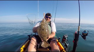 Finally An Improvement! | Keeper Fluke and Black Sea Bass | Montauk Kayak Fishing