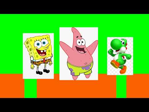 SpongeBob And Patrick Rewind Green Screen
