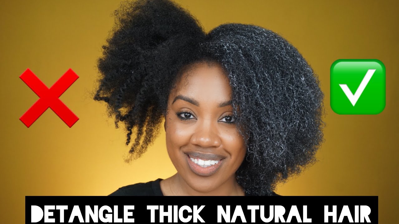 How to Detangle Thick Kinky Natural Hair Fast Beginner Friendly