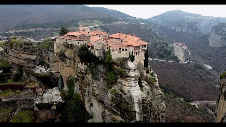 Winter in Greece | aerial footage ( Meteora, Karpe...