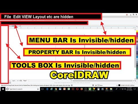 How to un hide property box menu bar in corel draw How to un hide property box menu bar in corel draw