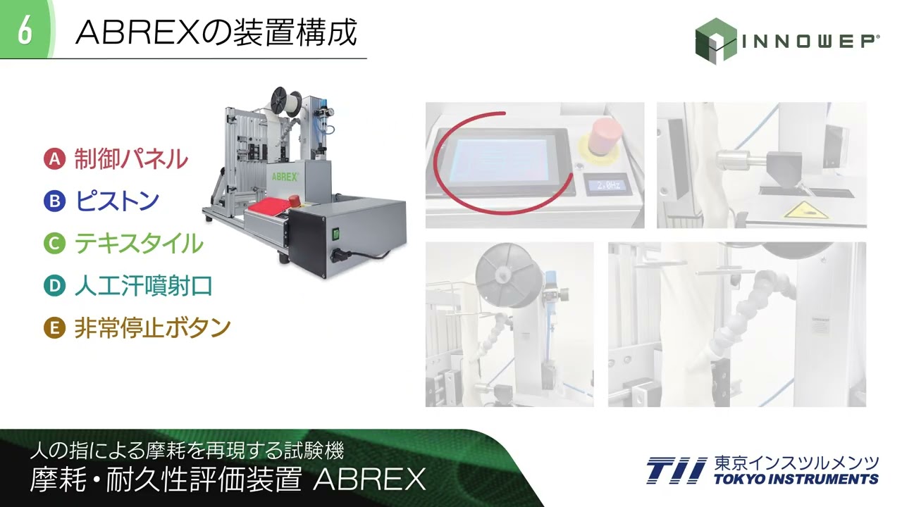 人の指による摩耗を再現】INNOWEP社製 ABREXのご紹介 - YouTube