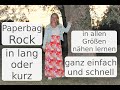 Paperbag Rock nähen mit Annas Nähschule - DIY für Anfänger geeignet