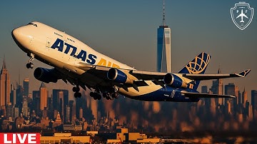 JFK AIRPORT LIVE | ARCTIC COLD, BIG JETS, HEAVIES & WIDEBODY ACTION | B747, A380, B777, A350