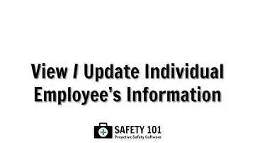View / Update Individual Employee