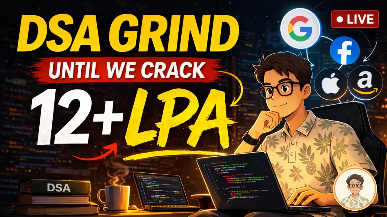 🔴 LeetCode Problem Solving Live | DSA Interview Prep | Road to 12+ LPA ...