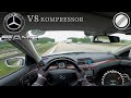 Mercedes w220 s55 AMG Acceleration Top Speed Autobahn POV Drive