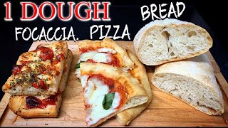 How To Make 1 Dough Perfect For Pizza Focaccia Bread