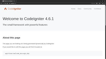 PHP Web Framework CodeIgniter
