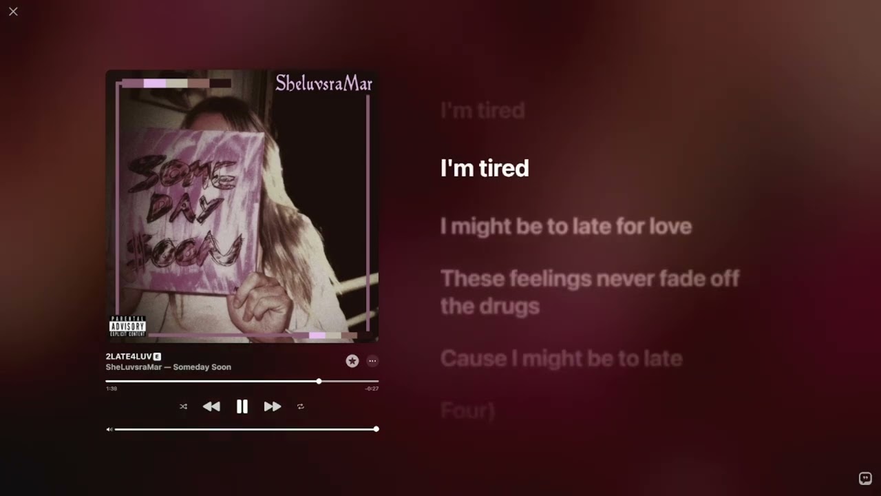 Watch SheluvsraMar - 2LATE4LUV (Official Lyric Video) on YouTube Watch SheluvsraMar - 2LATE4LUV (Official Lyric Video) on YouTube