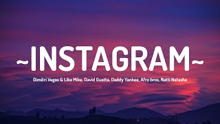 Dimitri Vegas & Like Mike, David Guetta, Daddy Yankee, Afro bros, Natti Natasha - Instagram (Lyrics)