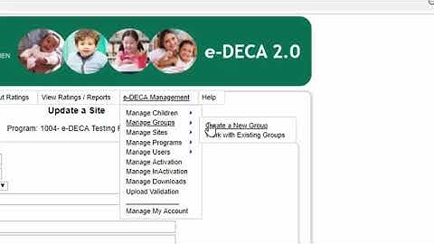 e-DECA: Understanding Sites and Groups