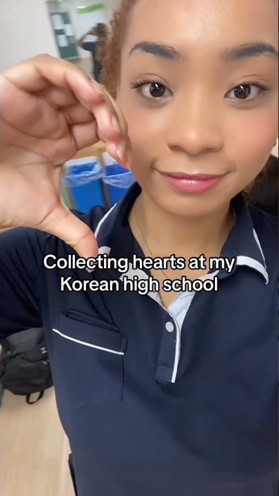 Collecting hearts in a Korean high school #koreanschool #korea