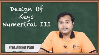 Design of Keys Numerical 3 - Design of Shaft, Keys & Couplings - Machine Design 1