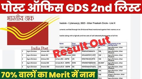 Gds 2nd Merit List 2023 Pdf Kaise Download Kare ? Post Office GDS Result 2023 2nd List Pdf Download