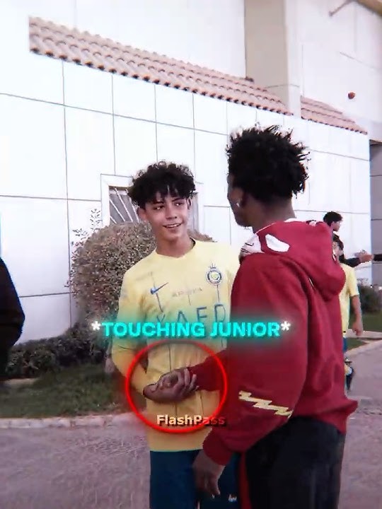 When IShowSpeed Felt Aura Of Ronaldo Jr. vs Ronaldo😳🥶