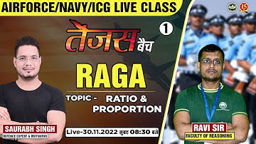 Join Arithmetic (Ratio & Proportion) Live Class for Agniveer Airforce X & Y Group Exam 2023 - MKC